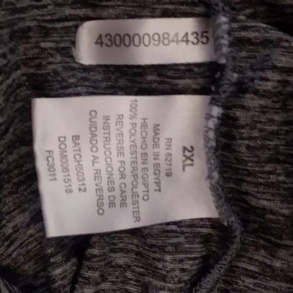 Power Forward Marbled Gray Workout Shirt 2XL - Picture 5 of 5